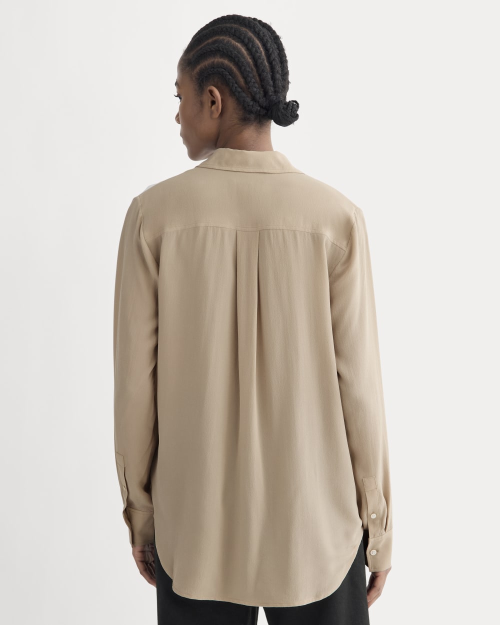 The Must-Have Shirt in Washable Silk | Burnt Sugar - Image 5