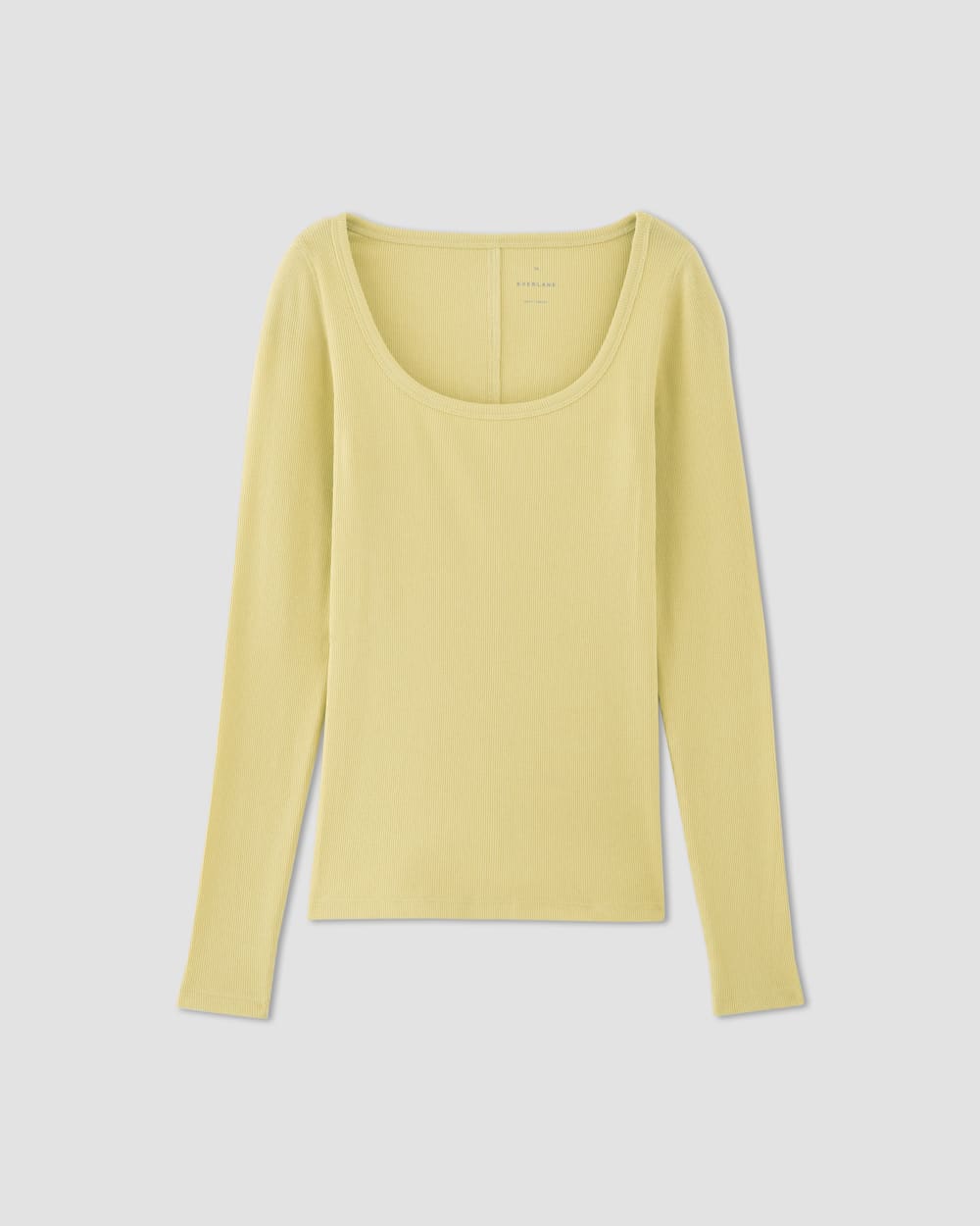 The Luxe Rib Long-Sleeve Scoop-Neck Tee | Raffia - Image 2