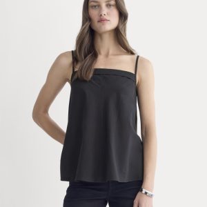 The Flowy Gauze Cami | Black