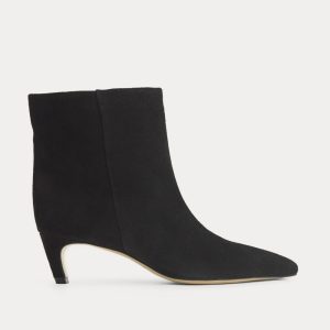 Studio Kitten Heel Bootie | Black Suede
