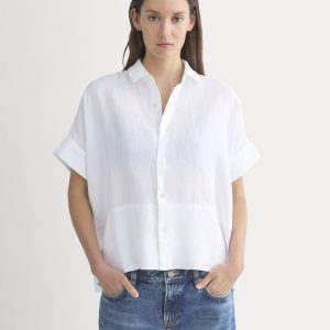 The Boxy Shirt in Linen | White