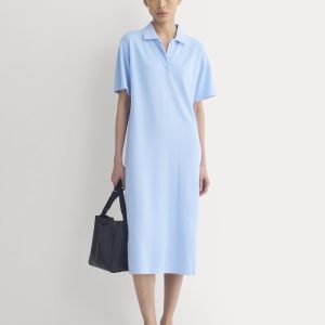 Pique Polo Short-Sleeve Dress | Open Air Blue