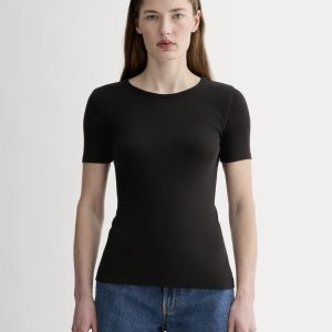 The Luxe Rib Crew | Black