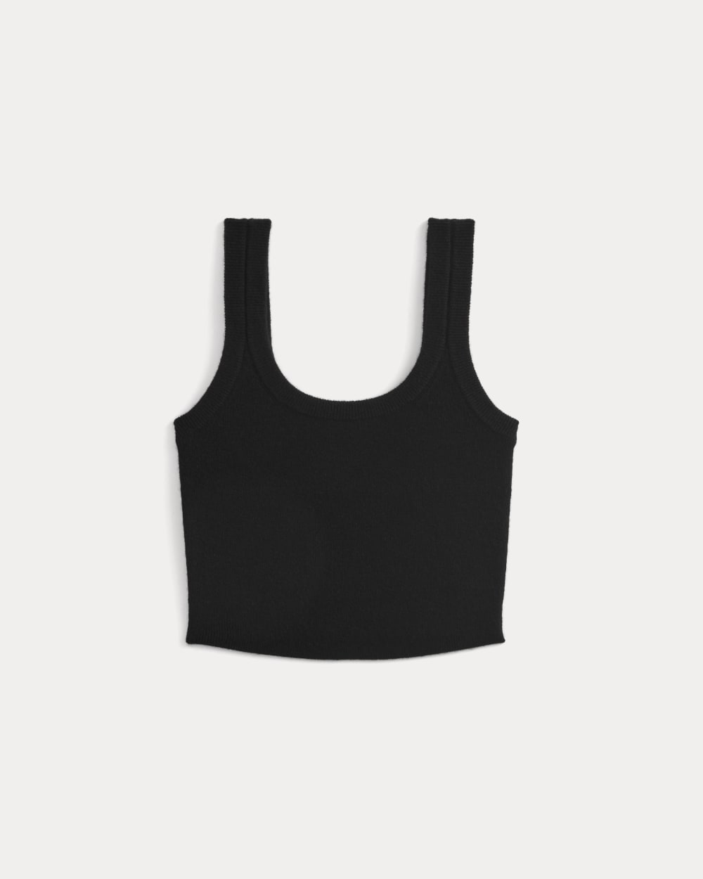 Cashmere Cropped Tank | Black - Image 2