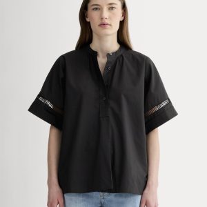 The Lace Trim Popover | Black