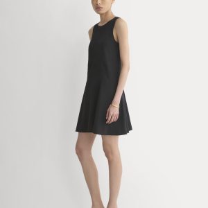 Drop Waist Mini Dress | Black