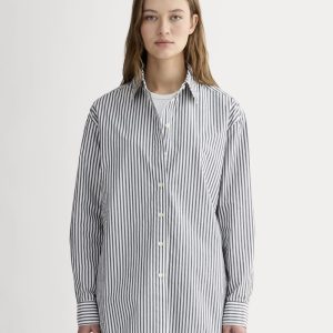 The Boyfriend Shirt in Ultrasoft Cotton | Optic White / Black