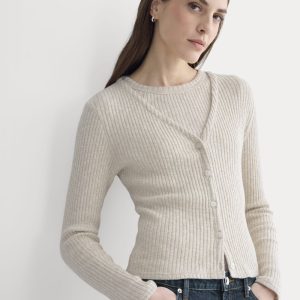 The Cozy Rib Cardigan | Peyote / Bone