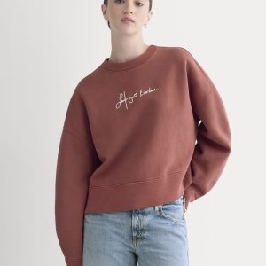 Everlane x The Laufey Foundation Cropped Sweatshirt | Dusty Red