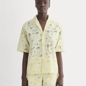 The Eyelet Camp Shirt | Light Yellow