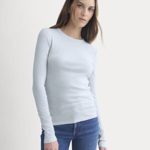 Tissue Long-Sleeve Crew | Skywriting