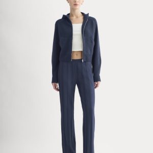 Lounge Rib Pant | Navy