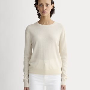 The Classic Crew in Cashmere | Bone