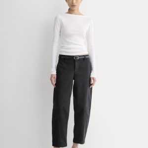 Twisted Seam Barrel Pant | Black