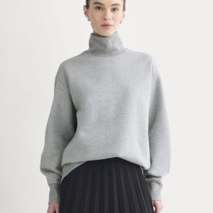 Luxe Fleece Turtleneck | Vintage Heather Grey