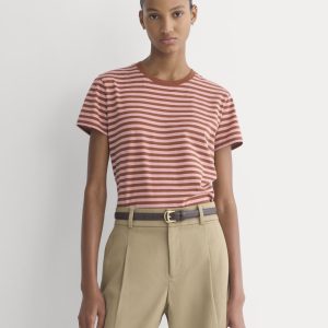 The Box-Cut Tee in Essential Cotton | Toffee/Pink | No Pocket