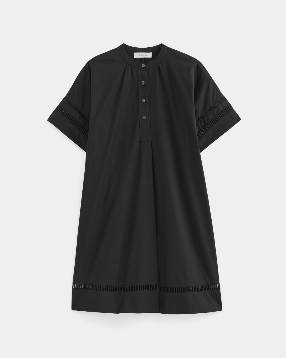 The Lace Trim Popover Dress | Black - Image 2