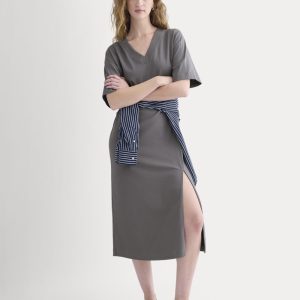 Weekend Tee Midi Dress | Charcoal Grey