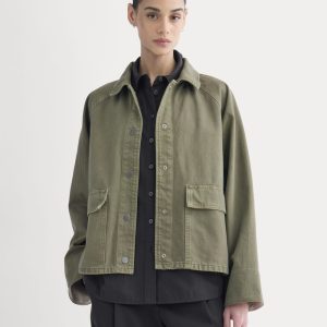 Cropped Denim Jacket | Garment-Dyed Kalamata