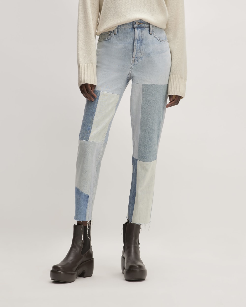 The '90s Cheeky® Mended Jean | Patched Indigo | 26.5 Inseam - Image 3