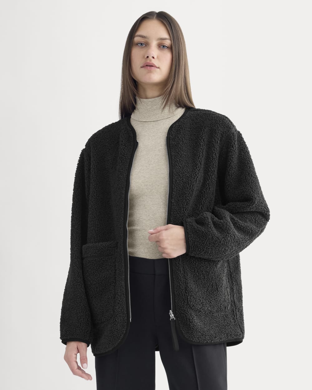 Reversible Teddy Jacket | Black