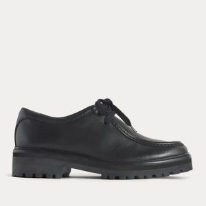 Leather Lug Chukka | Black