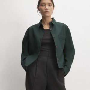The Structured Cotton Cropped Shirt | Scarab