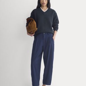 The Everywhere Pant in Stretch Linen | Navy