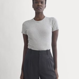 Tissue Short-Sleeve Crew | Heathered Grey