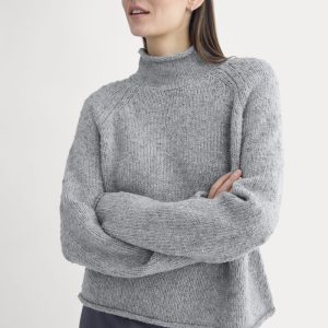 Rollneck Sweater | Heather Grey/Twist