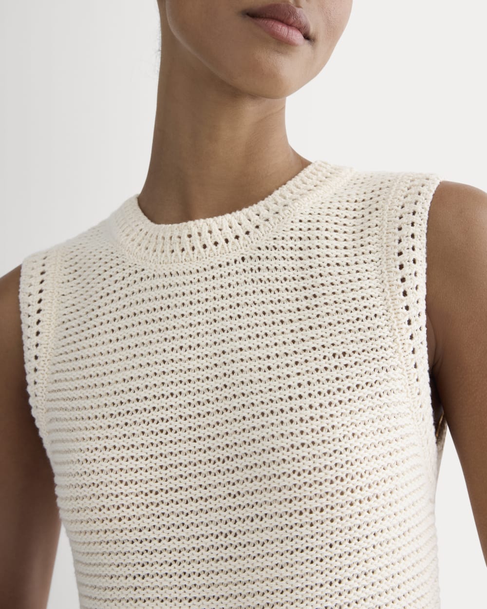 The Organic Cotton Open-Stitch Tank | Canvas - Image 3