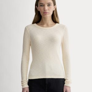 The Cozy Rib Long-Sleeve Tee | Bone