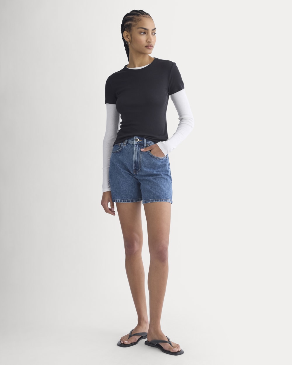 Way-High? A-Line Denim Short | Ocean - Image 3