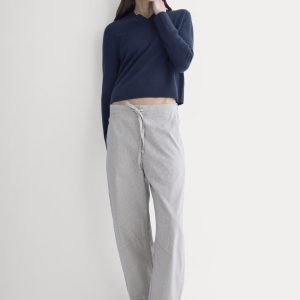 The Easy Barrel Pant | Canvas Tan / Navy