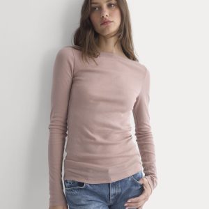 Tissue Boatneck Top | Dusty Rose