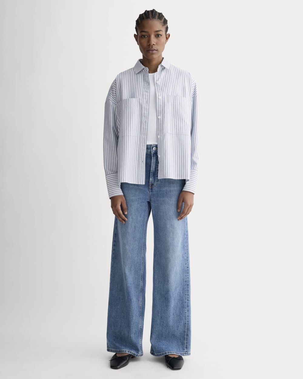 The Boxy Oxford | Bone / Mazarine Blue - Image 3