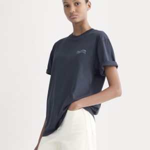 Everlane x Peace & Quiet Graphic Logo Tee | Navy