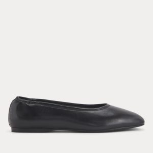 Made in Italy Flat | Black Leather