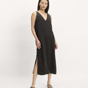 The TENCEL??Midi Slip Dress | Black