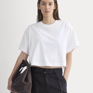 Forever Jersey Cropped Tee | White