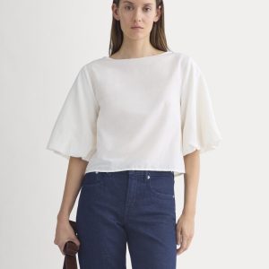 Bubble-Sleeve Top | Bone