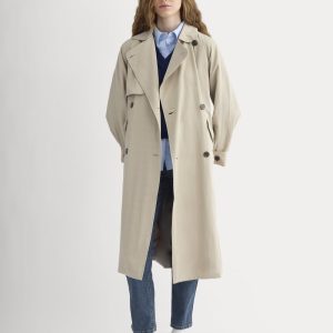 Drapey Twill Trench | Trench Coat Khaki