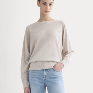 Raglan Sweater in Ultrasoft Merino | Heathered Oat