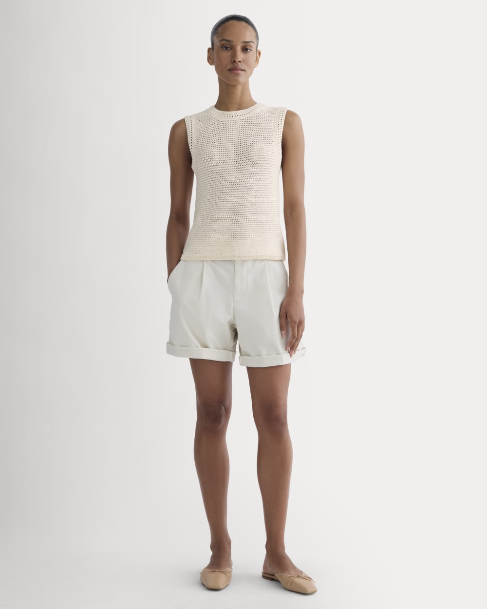 The Organic Cotton Open-Stitch Tank | Canvas - Image 4