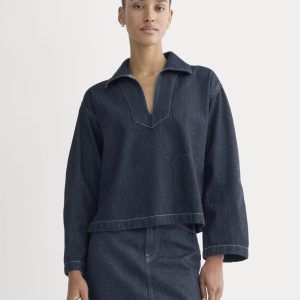 The Cropped Denim Tunic | Tungsten Rinse