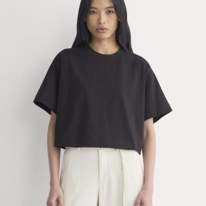 Forever Jersey Cropped Tee | Black
