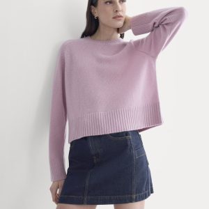 The Boxy Crew in Cashmere | Lilac Crush