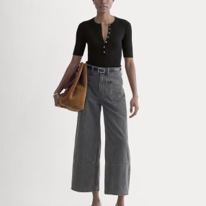 The Way-High? Gardener Cropped Jean | Washed Grey