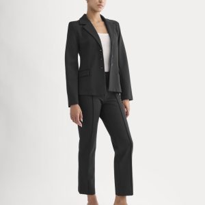 Slim Trouser in Ponte | Black